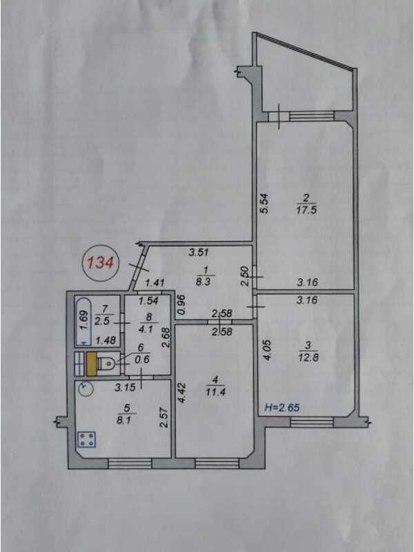 Продам 3-к квартиру Бучанський, Вишневе, Квітнева, 15. 