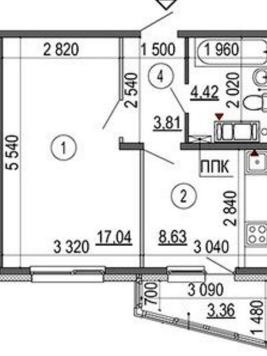 Функціональна та зручна однокімнатна квартира коло м. Харківська