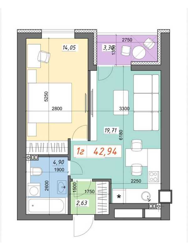 Продам 1-к квартиру Бучанський, Коцюбинське, Доківська, 21. 